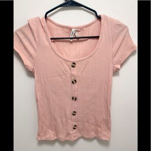 pink t- shirt slightly cropped